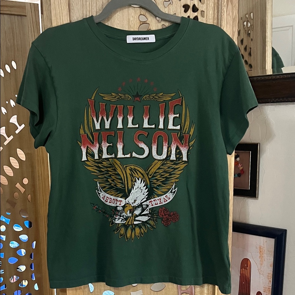 Daydreamer: Green Willie Nelson Graphic Tee
